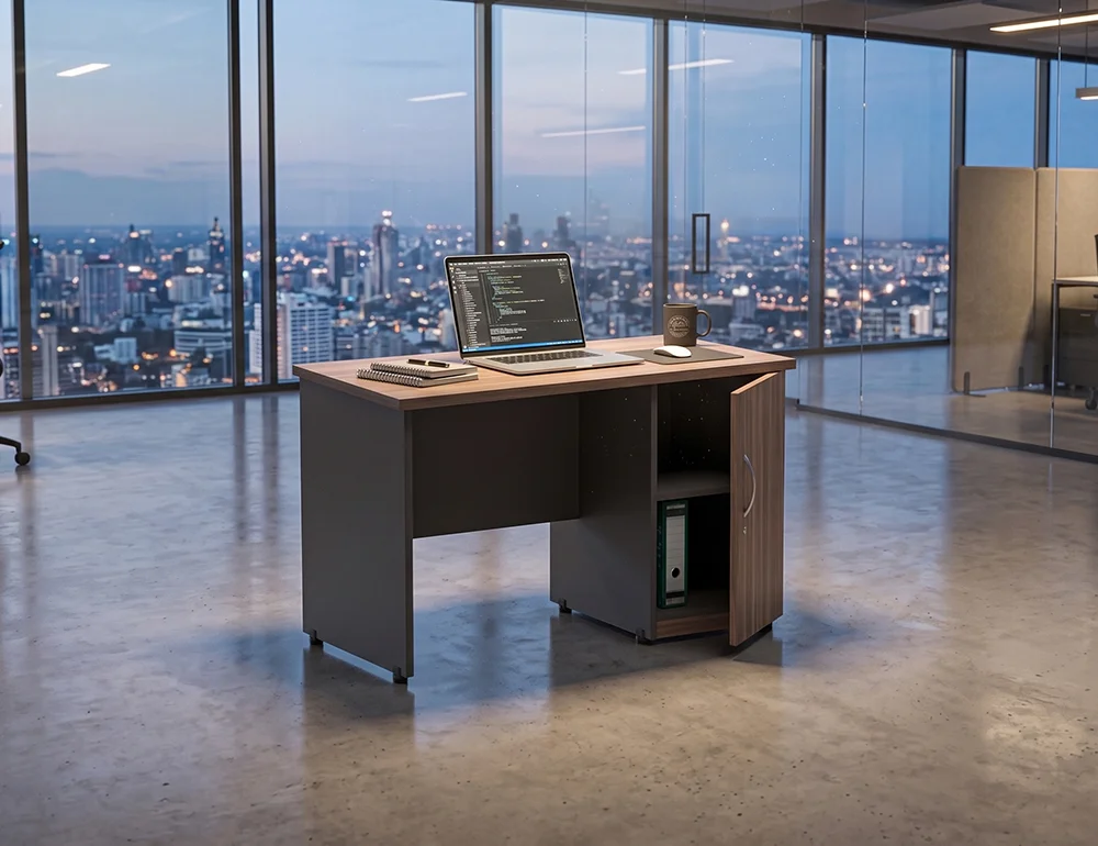 escritorio secretarial con librero