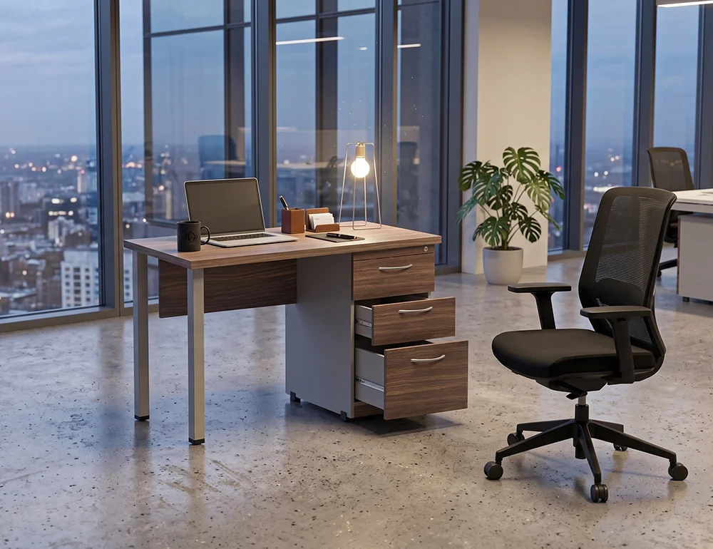escritorio secretarial hamilton con cajonera
